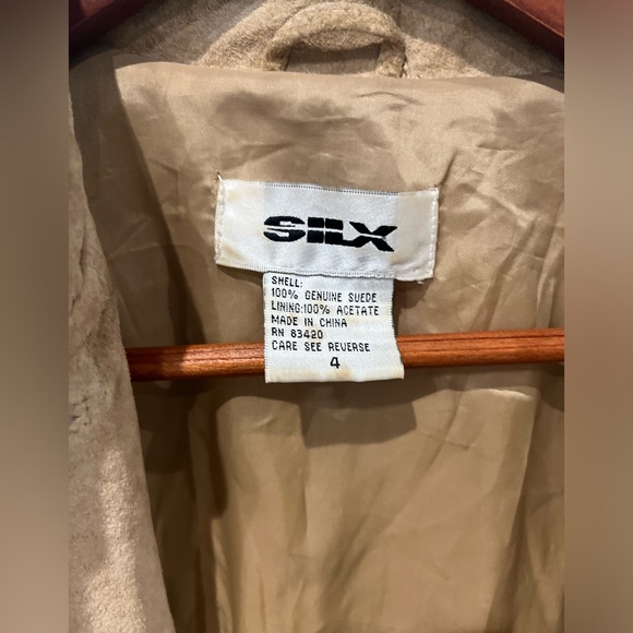 Suede light tan women’s jacket size 4 - Picture 2 of 5